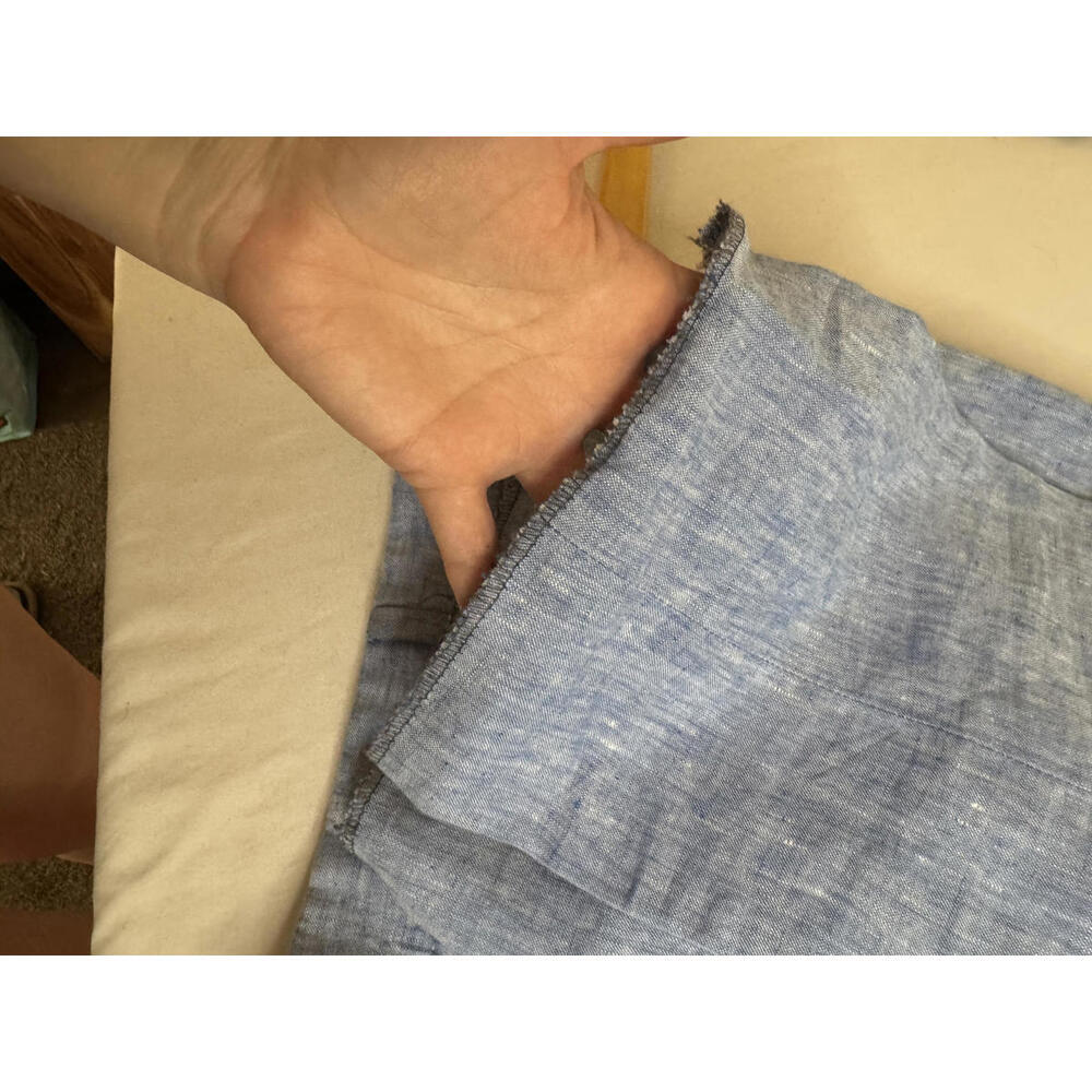 Hiltl Men's Linen Pants Light Blue Size 34/38 - Picture 6 of 10